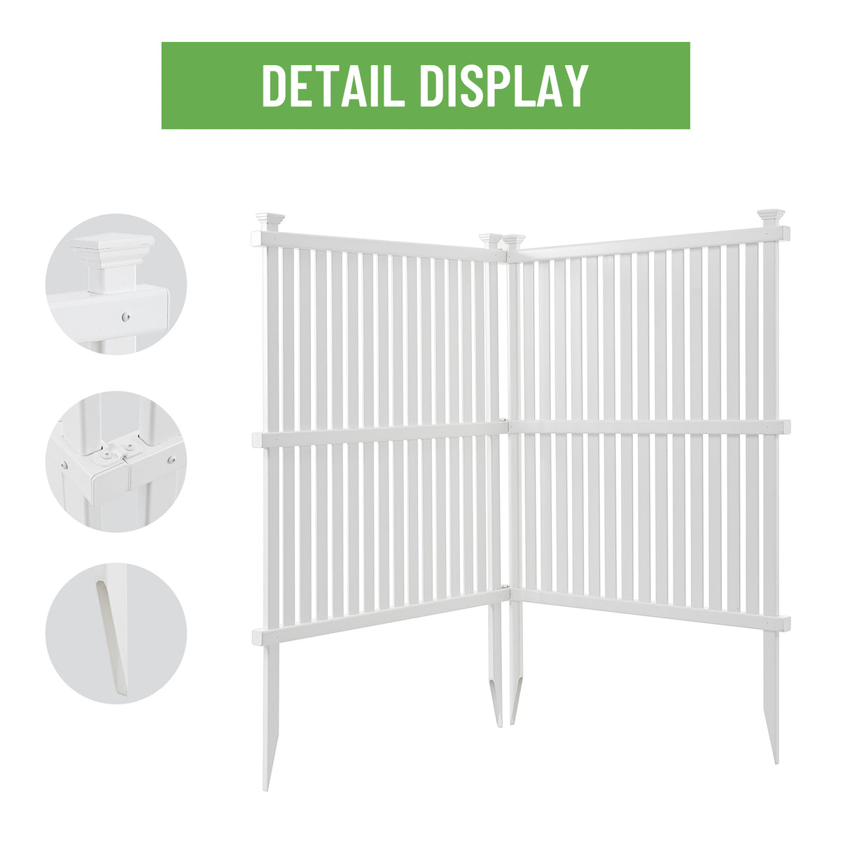 Privacy Screen Panels Kit Air Conditioner Trash Can Enclosure Vinyl white color - V.I.P Digital Presence