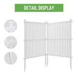 Privacy Screen Panels Kit Air Conditioner Trash Can Enclosure Vinyl white color - V.I.P Digital Presence