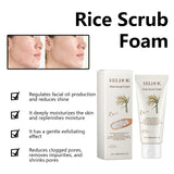 Rice Scrub Foam, Deeply Clean Firming Pores Repair Facial Dull Skin Shine White Face - V.I.P Digital Presence