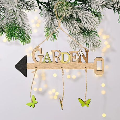 Easter Decoration Supplies Wooden Easter Pendant Creative Letter Pendant Original Color Arrow Pendant - V.I.P Digital Presence