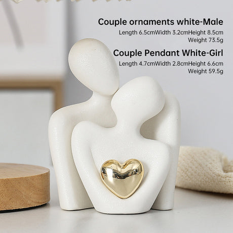 Creative couple figure decoration Newlywed home decoration Lover sculpture decoration figure desktop living room bookshelf decor - V.I.P Digital Presence