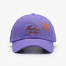 Gorra de béisbol con visera curva para exteriores, versátil, sencilla, con bordado de letras, con borde cruzado y protector solar, color negro para mujer