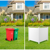 Privacy Fence Panels Kit Air Conditioner Trash Can Enclosure Vinyl white color - V.I.P Digital Presence