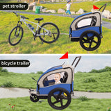 2-in-1 Double 2 Seat Bicycle Bike Trailer Jogger Stroller for Kids Children