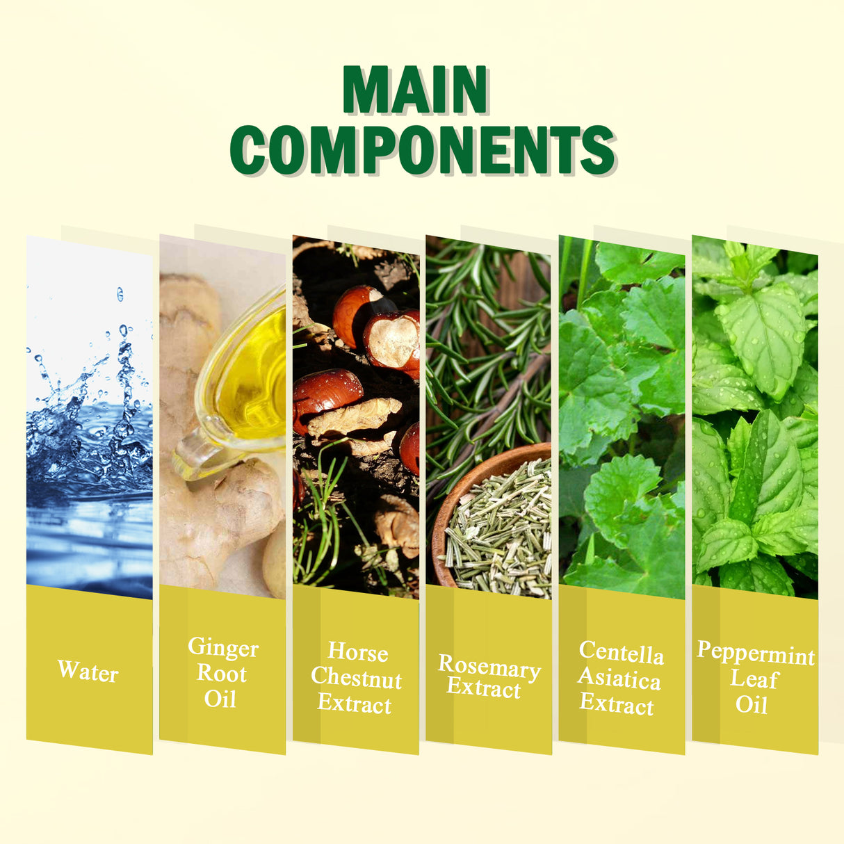 Ginger Care Cream Relieves Leg Discomfort Daily Body Massage Repair Cream