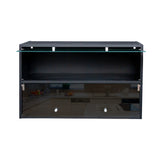 Black Glass Door Shoe Box Shoe Storage Cabinet With RGB Led Light - V.I.P Digital Presence