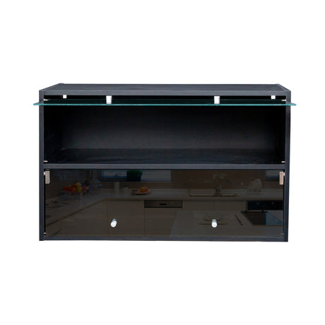 Black Glass Door Shoe Box Shoe Storage Cabinet With RGB Led Light - V.I.P Digital Presence