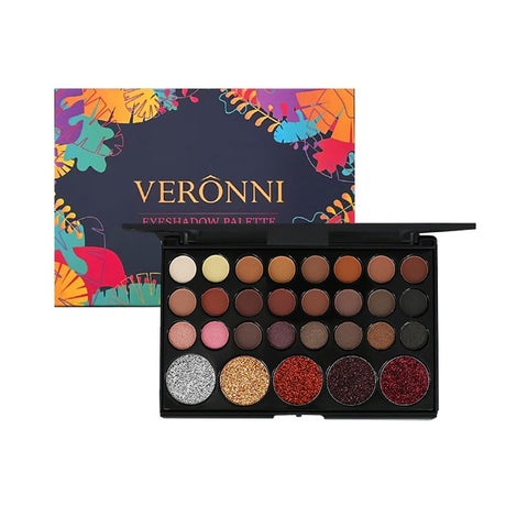 VERONNI 29-color eyeshadow matte pearlescent earth-tone eyeshadow smoky makeup multi-color eyeshadow palette - V.I.P Digital Presence