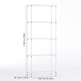 Wire frame metal storage rack adjustable rack, vertical storage rack unit (white, 42L x 18W x 71H) - V.I.P Digital Presence
