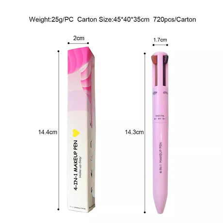 4 In 1 Eyebrow Pencil Waterproof Drawing Eye Brow Makeup Pen Long-Wear Eyeliner Eyebrow Highlighter Stick Makeup Cosmetic Tool - V.I.P Digital Presence