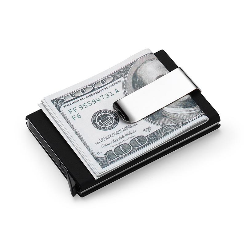 Men's Wallets Credit card holder Automatic card sets business aluminum wallet card sets cash clip holder - V.I.P Digital Presence
