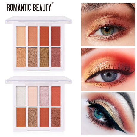Romantic Beauty Matte Small Plate Portable Eyeshadow Makeup INS8 Color Eyeshadow Palette - V.I.P Digital Presence