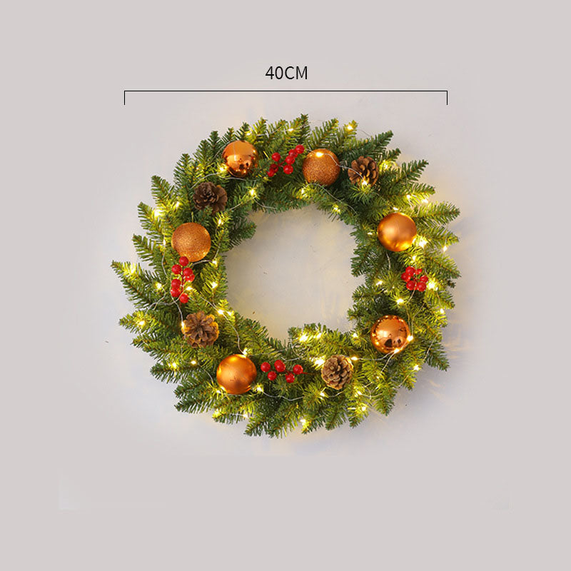Christmas wreath rattan 30/40/50/60cm Christmas decoration wreath door hanging scene - V.I.P Digital Presence