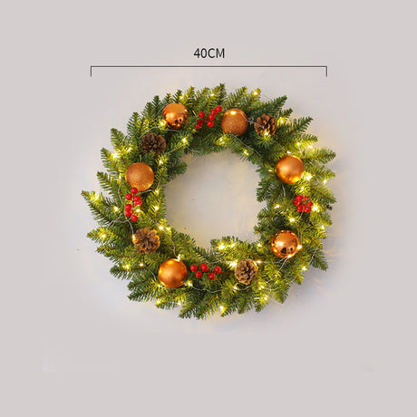 Christmas wreath rattan 30/40/50/60cm Christmas decoration wreath door hanging scene - V.I.P Digital Presence