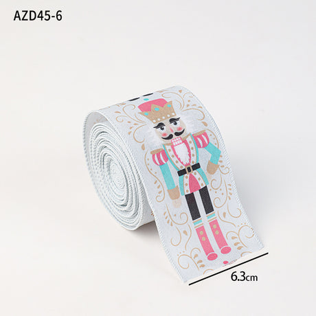 Christmas decoration ribbon, cedar pattern printed ribbon, bow tie, Christmas decoration ribbon, holiday ribbon - V.I.P Digital Presence