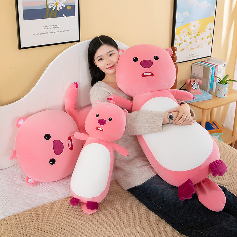 Super cute beaver long doll cute beaver headboard pillow super soft one-piece pillow gift - V.I.P Digital Presence