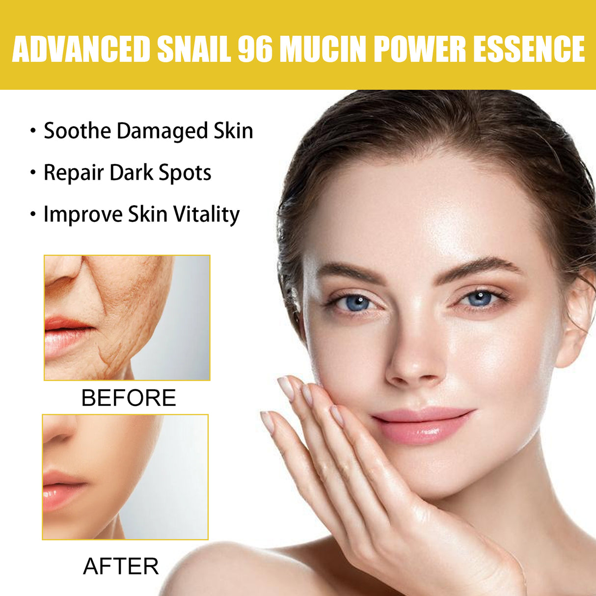 Snail 96 Collagen Essence Lighten Fine Lines, Tender Skin and Moisturize acne muscles - V.I.P Digital Presence