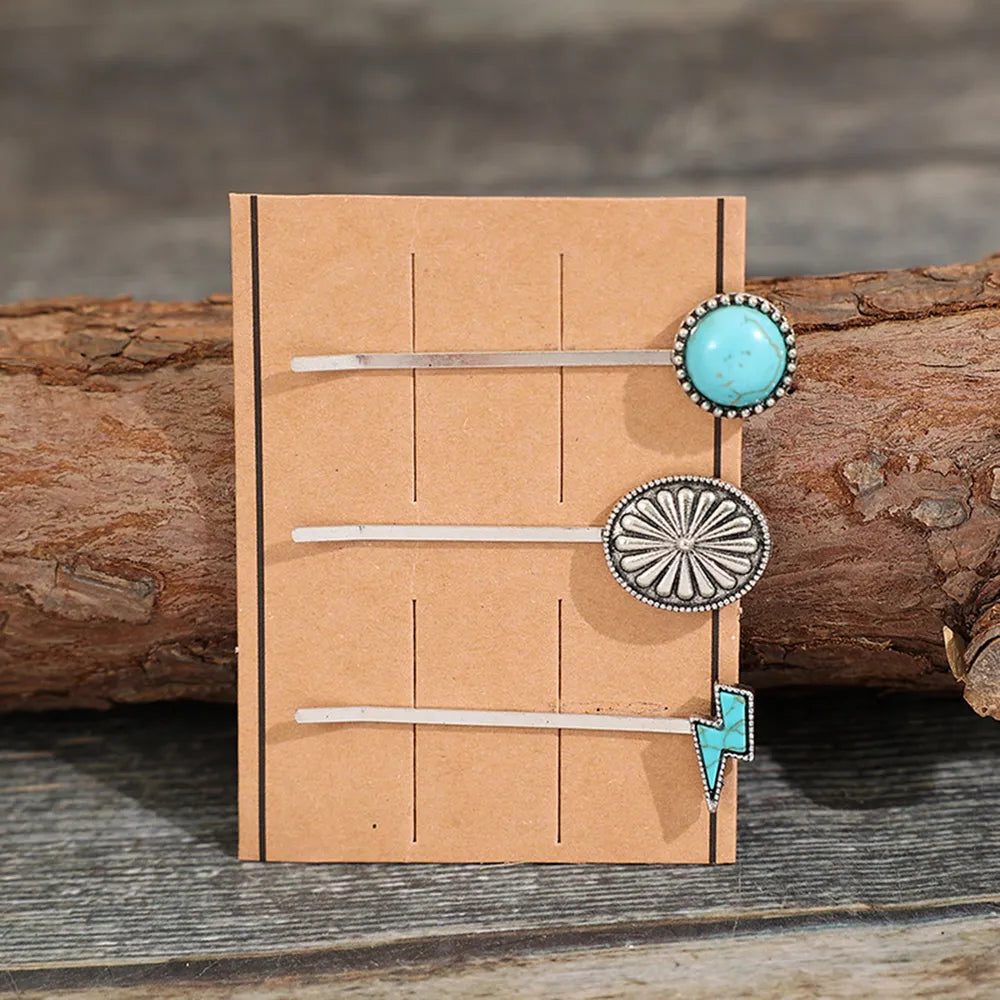 3 PCS/Set Artificial Turquoise Hair Pins - V.I.P Digital Presence