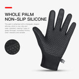Outdoor cycling men's and women's warm touch screen cold and windproof skiing sports gloves
