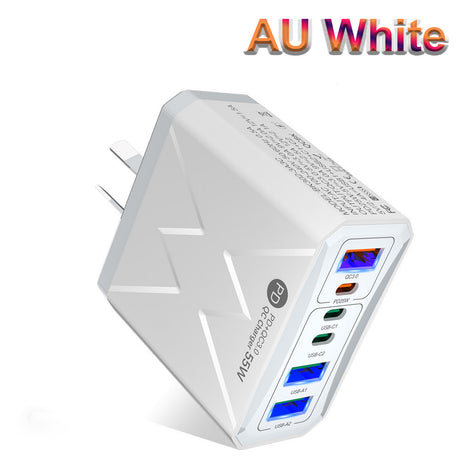 Fast charging mobile phone charger standard PD55W QC3.0+PD25W 3PD+3USB travel charging head - V.I.P Digital Presence