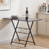 Small foldable office desk, suitable for small spaces, living rooms, multifunctional computer desks, writing workstations, - V.I.P Digital Presence