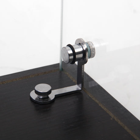 4 glass display cabinets with door shelves, floor standing antique bookshelf, 64.7 "* 16.7" * 14.3 ", black - V.I.P Digital Presence