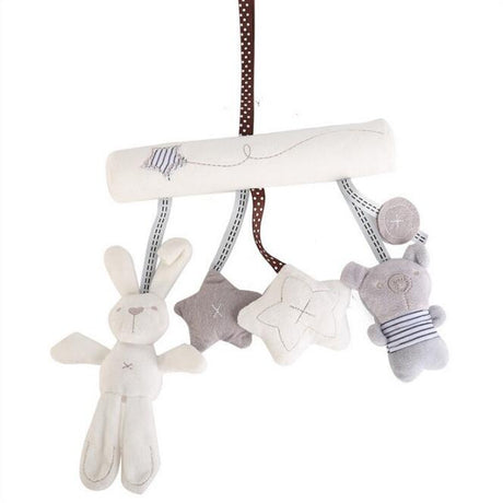 Baby Rabbit Toys Stroller Accessories Hanging Plush Educational Toy Doll Trolley Bells Rattles Carriage Multifunctional - V.I.P Digital Presence