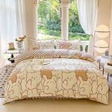 Cartoon Four-Piece Set Fresh Autumn and Winter Single Student Dormitory Bedding Sheet Three-Piece Set Single Quilt Cover - V.I.P Digital Presence