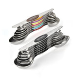 Stainless steel double headed magnetic suction spoon 8-piece set 9-piece set baking tool scale spoon set kitchen seasoning spoon - V.I.P Digital Presence