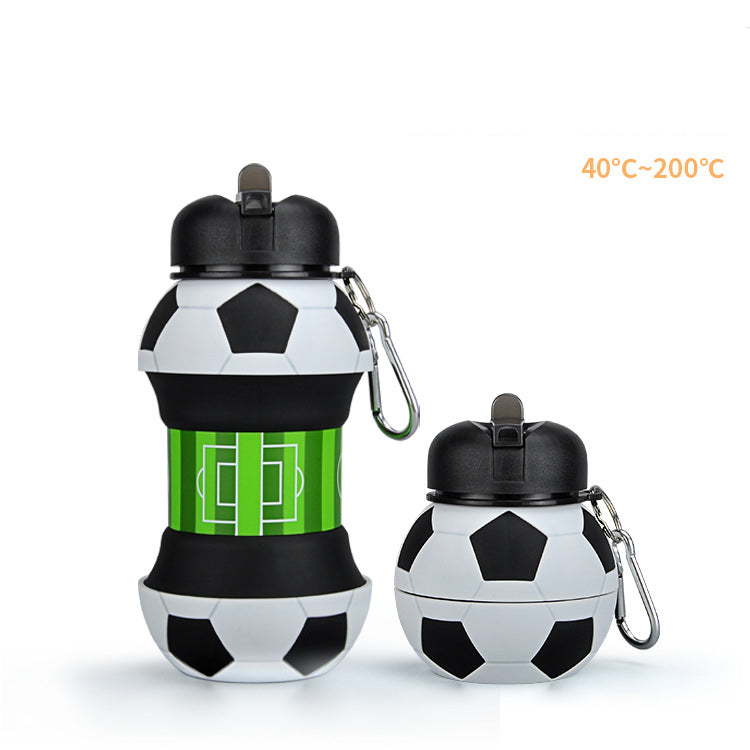 Botella de agua para deportes al aire libre, plegable de silicona para el hogar, creativa, para estudiantes, portátil, a prueba de caídas y fugas, para niños. 