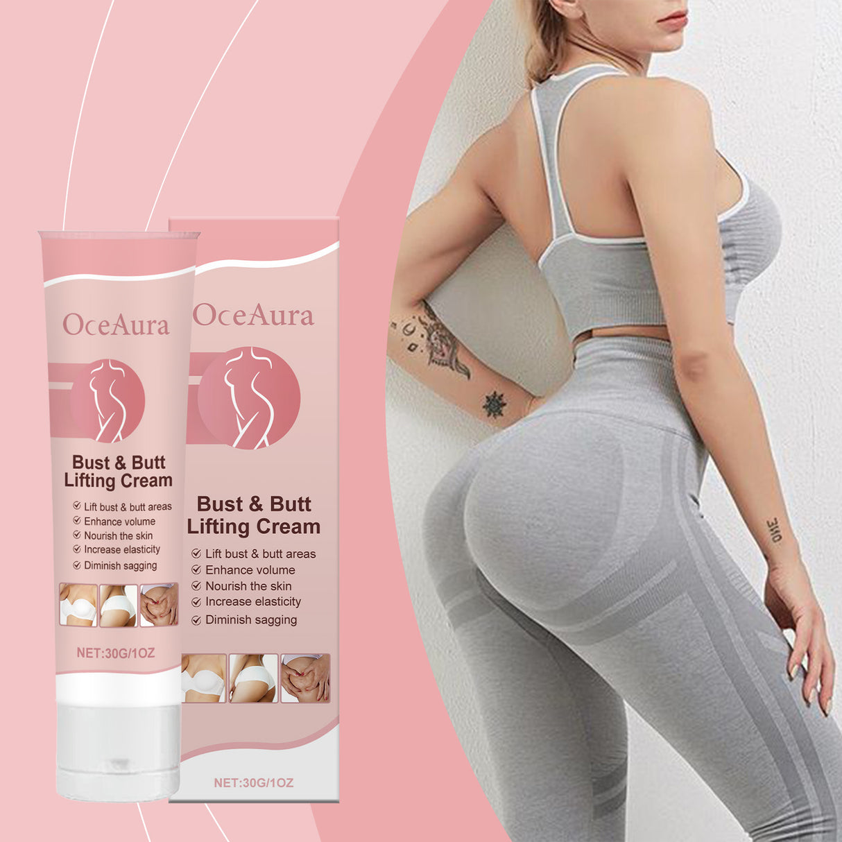 Oceaura Breast Care Cream Breast Moisturizing, Firming, Smoothing And Nourishing Butt Skin Body Care Cream