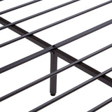 Large metal bed frame with wooden headboard and USB foot pedal, charging station, 2 drawers, LED lights, no need for box spring - V.I.P Digital Presence