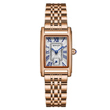 Watch Square Steel Band Quartz Watch Roman Numeral Waterproof Quartz Ladies Belt Watch - V.I.P Digital Presence
