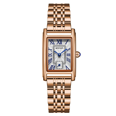 Watch Square Steel Band Quartz Watch Roman Numeral Waterproof Quartz Ladies Belt Watch - V.I.P Digital Presence