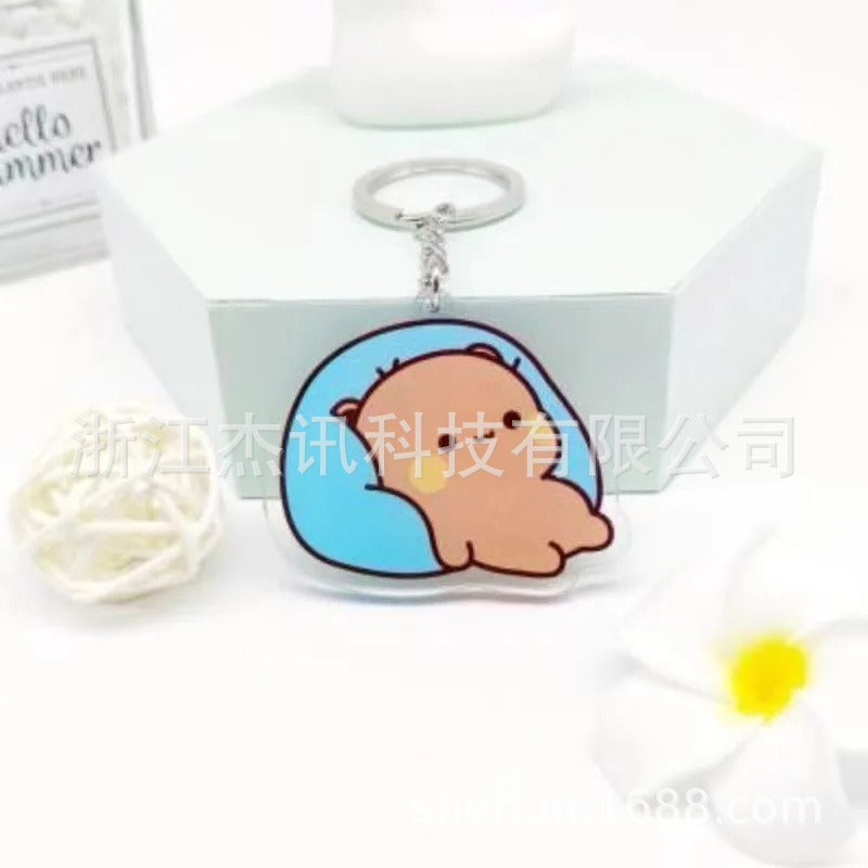 Cute cartoon Bubudu Giant Panda Pendant Keychain Car Key Acrylic Backpack Keychain Pendant - V.I.P Digital Presence