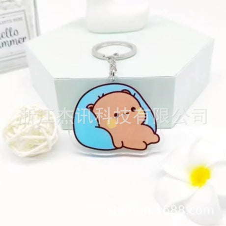 Cute cartoon Bubudu Giant Panda Pendant Keychain Car Key Acrylic Backpack Keychain Pendant - V.I.P Digital Presence