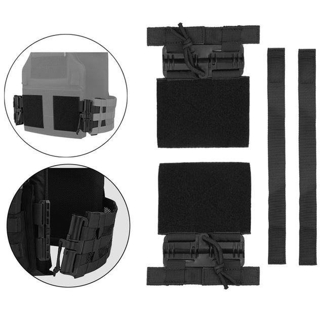 Tactical Vest Quick Release Buckle Set Single Point Molle Quick Removal Buckle Set with Hook and Loop Fastener for JPC CPC NCP X - V.I.P Digital Presence
