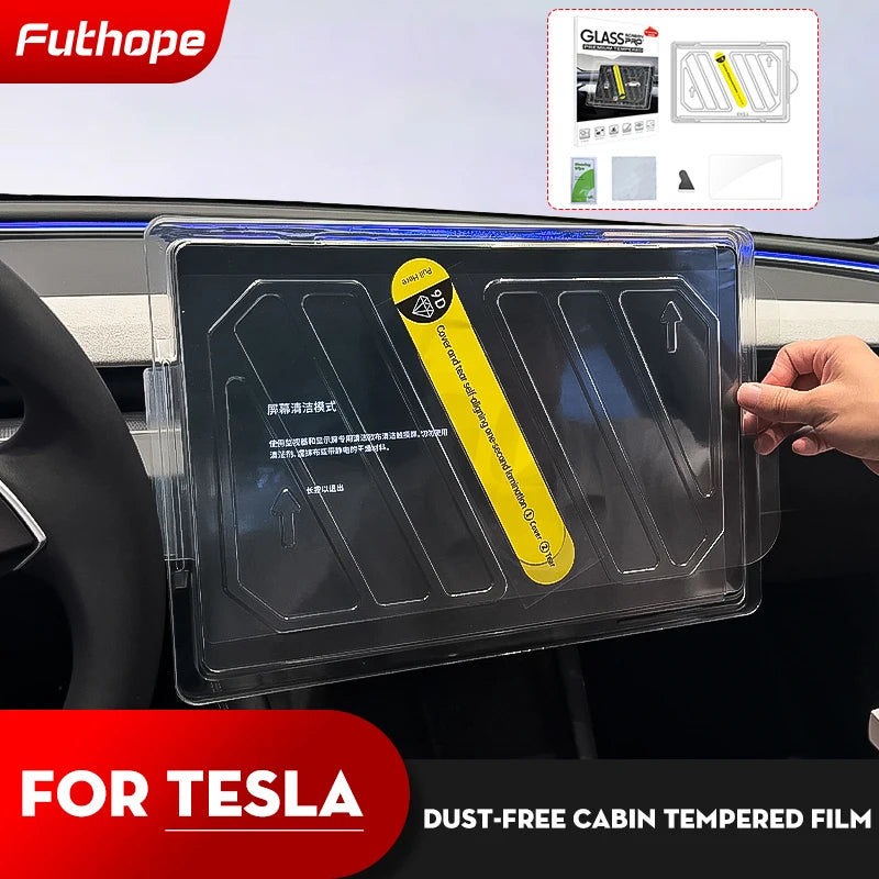 Futhope Tempered Glass Screen Protector For Tesla Model 3 Highland Y 2021-2024 Matte Glare HD Center Control Film Protection - V.I.P Digital Presence