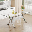 Dining table Modern tempered glass dining table 79 ''x39''x30 '' 1105 - V.I.P Digital Presence