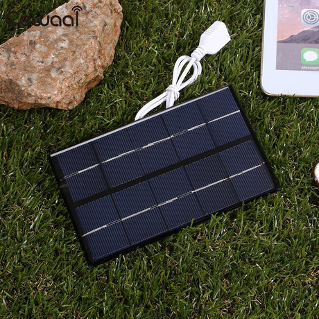 Cewaal USB Solar Panel 5W 5V Polysilicon USB Port Fast Charger Mobile Phone Portable Solar Generator - V.I.P Digital Presence