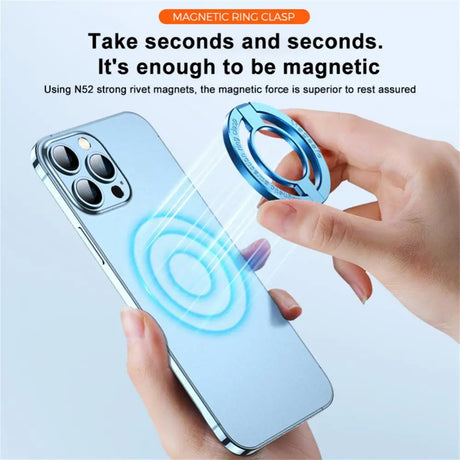 For Phone New Magnetic Ring Holder for 12 13 14 Max Magnet Finger Ring Grip Stand Holder Zinc Alloy Kickstand - V.I.P Digital Presence