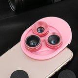3 In 1 Mobile Phone Lens Set Professional Integral Turntable External Use Wide Angle + Fish Eye + Macro Camera Lens Set - V.I.P Digital Presence
