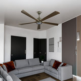 60 "modern wooden ceiling fan with lighting and remote control, 6-speed noiseless reversible DC motor ceiling fan - V.I.P Digital Presence