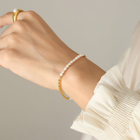 Freshwater Pearl Titanium Steel Bracelet - V.I.P Digital Presence
