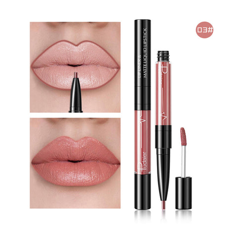 Pudaier Velvet Matte Texture Lasts Not Easy To Fade Non-Stick Cup 2-In-1 Double-End Lip Gloss - V.I.P Digital Presence