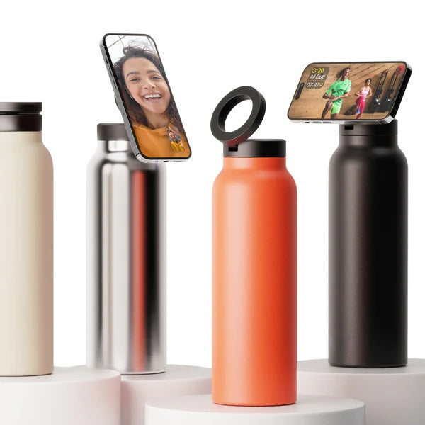 Magnetic insulated cup, phone holder, drama chasing, high aesthetic value, 304 stainless steel sports pot - V.I.P Digital Presence