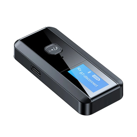 LCD display screen Bluetooth 5.0 receiver transmitter 2-in-1 audio adapter computer TV speaker - V.I.P Digital Presence