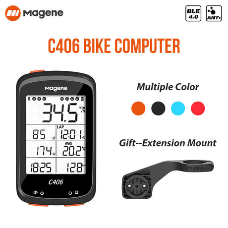 Magene McKim C406 Bicycle GPS Computer Bike Computer Speed Odometer ANT+ - V.I.P Digital Presence