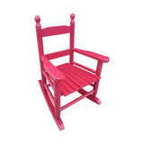 Children's rocking red chair Indoor or Outdoor -Suitable for kids-Durable Solid Wood