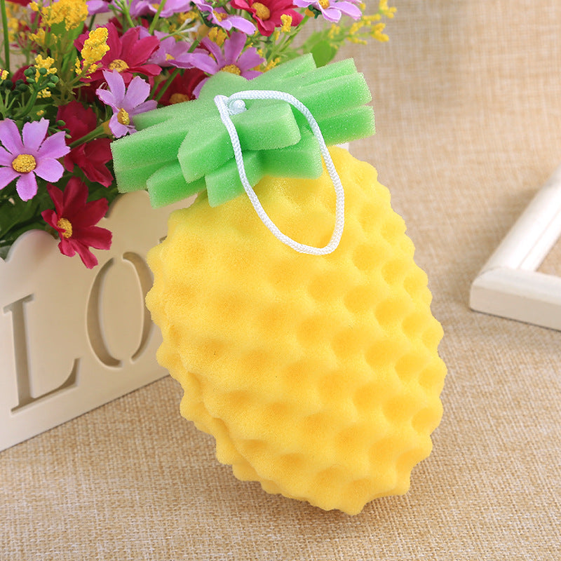 Creative Cartoon Bath Cleaning Sponge Three-Dimensional Pineapple Fruit Bath Cotton Children's Bath Sponge - V.I.P Digital Presence